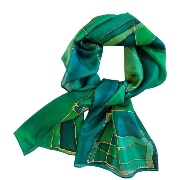 Hand-painted silk scarves