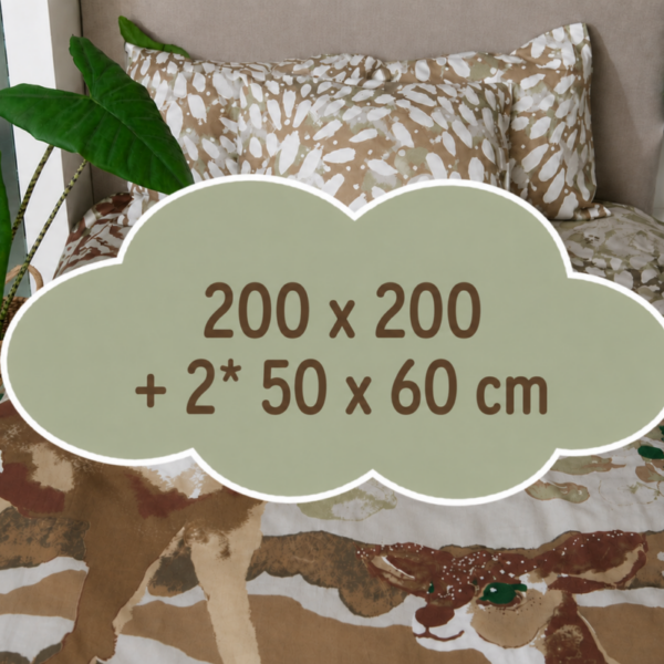 200 x 200 + 2* 50 x 60 cm