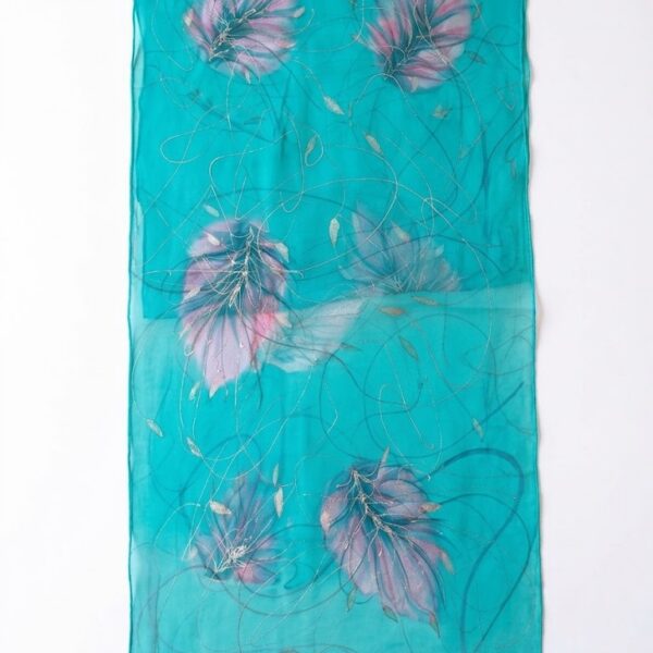 Hand-Painted Silk Scarf
